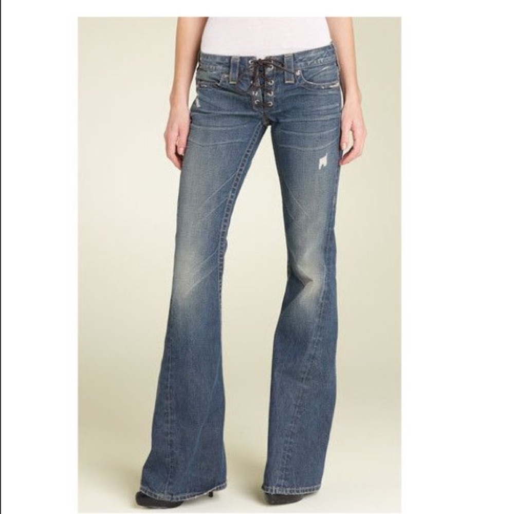 True Religion Cassidy Lace up Jeans 27r EUC